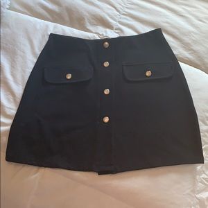 Zara button front mini skirt